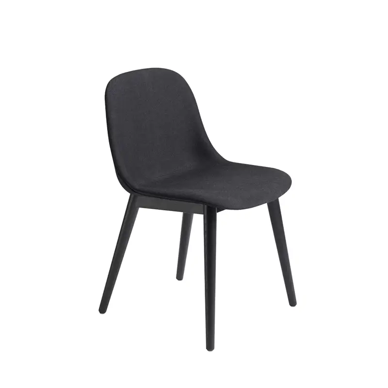 Dining Chair FIBER CHAIR Wooden legs Fabric shell Black 183MUUTO Nouveauté
