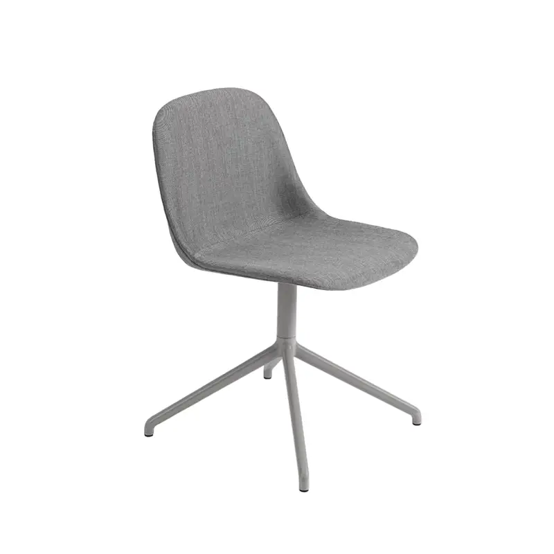 Dining Chair FIBER CHAIR centre leg fabric shell Grey 133MUUTO Meilleure Vente