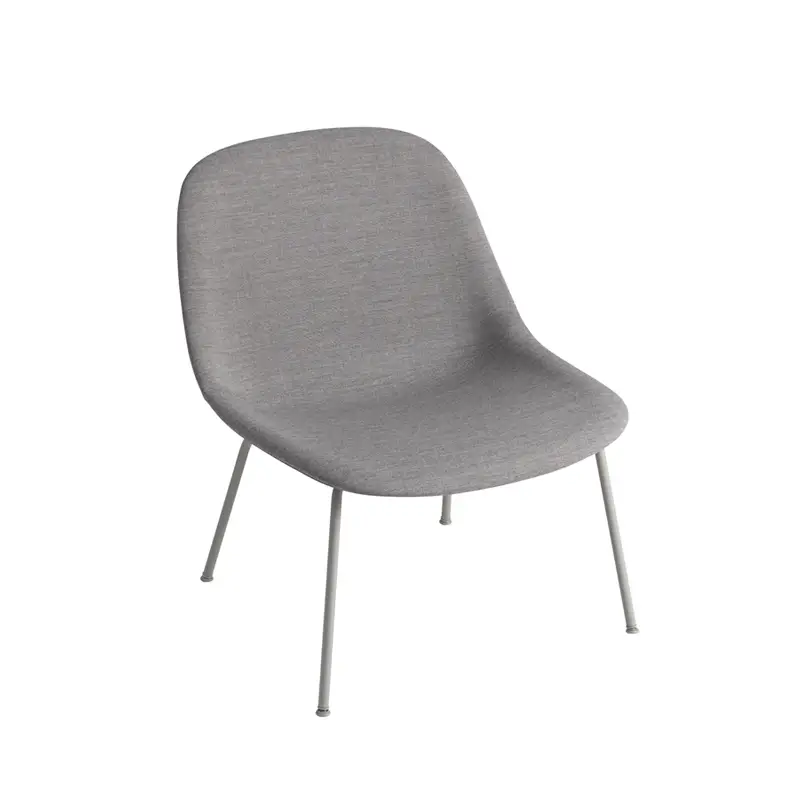 Prix Bas Fauteuil FIBER LOUNGE Coque tissu/ pieds acier Gris 133/ grisMUUTO