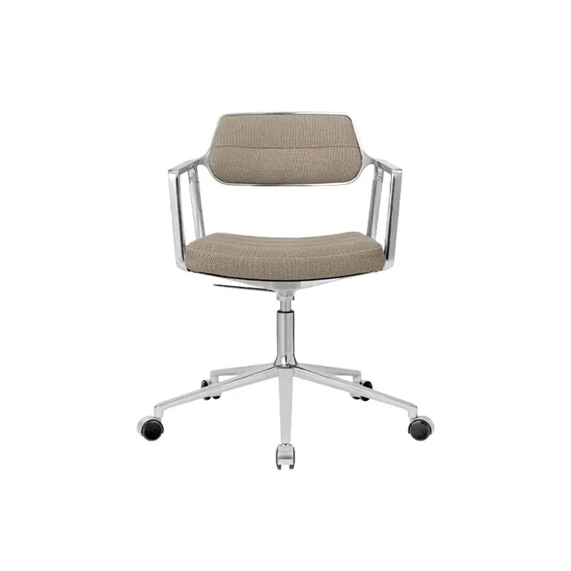 Retour Gratuit Chaise SWIVEL CHAIR 453+ à roulettes Tissu sable foncé / Aluminium poliVIPP