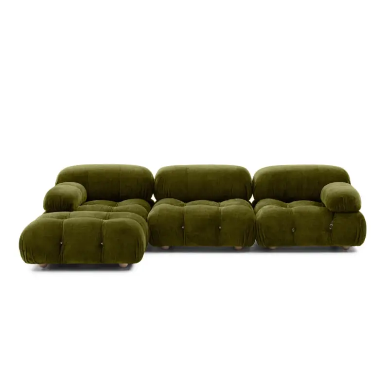 Canapé CAMALEONDA angulaire Chenille Enia Vert OliveB&B ITALIA Prix Bas