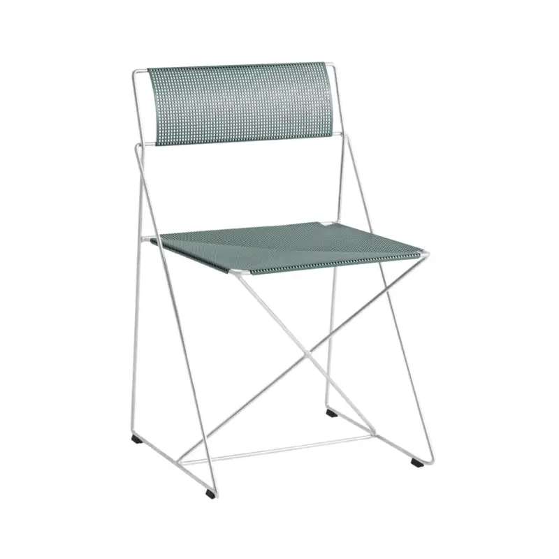 Produit De Marque Outdoor Chair and Small Lounge Chair X-LINE mossgreen galvanisedHAY