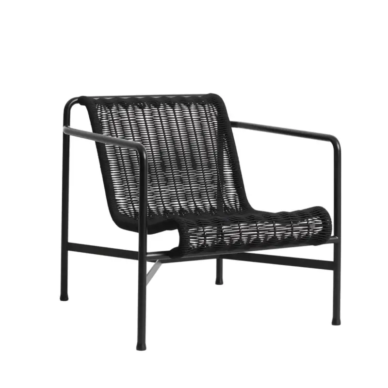 Expédition Rapide Outdoor Lounge Chair PALISSADE CORD Lounge Chair Low AnthraciteHAY