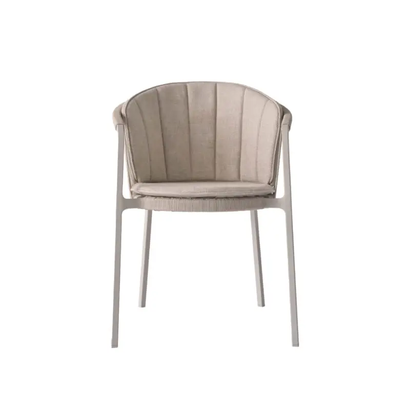 Outdoor Chair and Small Lounge Chair LAGRASSE 710 with seat and back cushionVIPP Remise