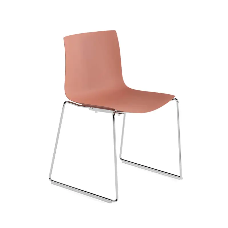Commander Vite Dining Chair CATIFA RE 46 Sled Base RustARPER