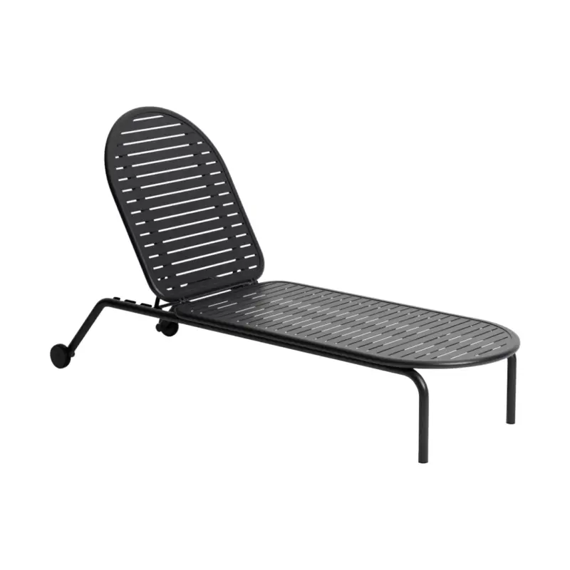 Soldes Outdoor Bench and Sunlounger WEEK-END Sunbed BlackPETITE FRITURE