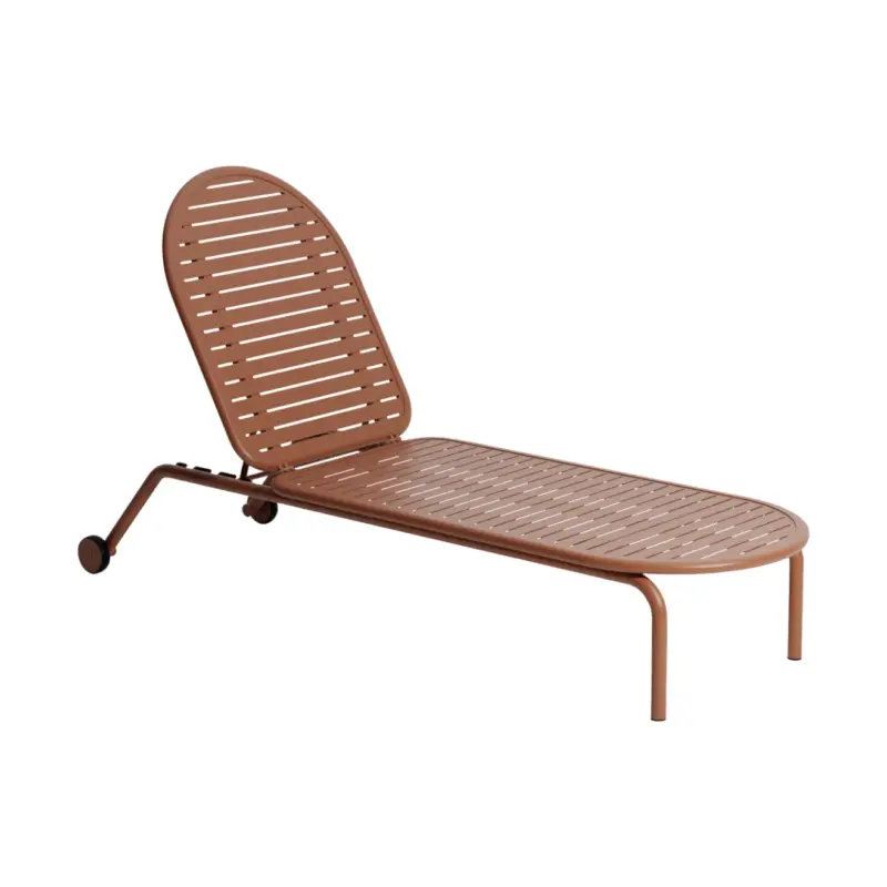 Outdoor Bench and Sunlounger WEEK-END Sunbed TerracottaPETITE FRITURE Remise