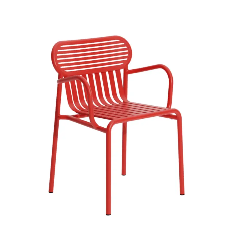 Outdoor Chair and Small Lounge Chair WEEK-END with armrests RedPETITE FRITURE Meilleur Prix