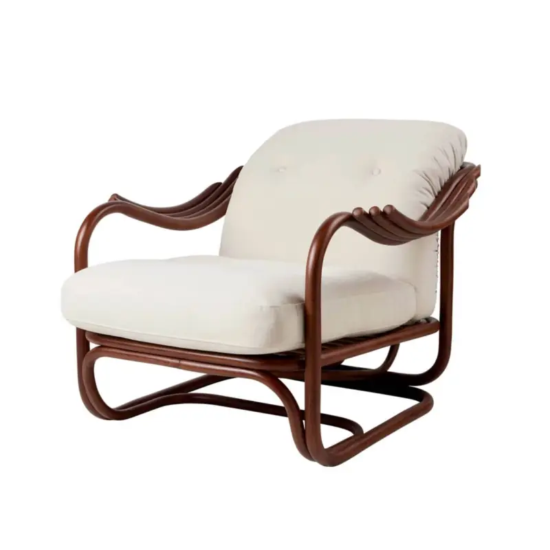Easy chair POLTRONA TRIADark Rattan / Reales 001GUBI Seulement Aujourd'hui