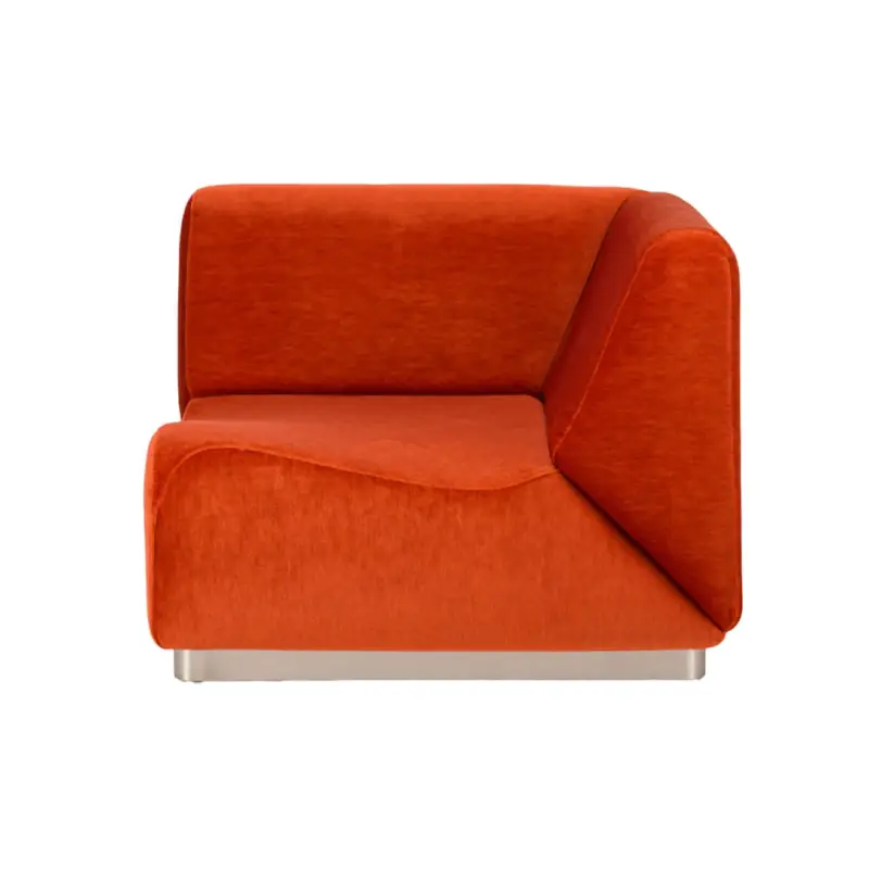 Promotion Saisonnière Sofa ROTONDO Corner module Vermilion VelvetTHE SOCIALITE FAMILY