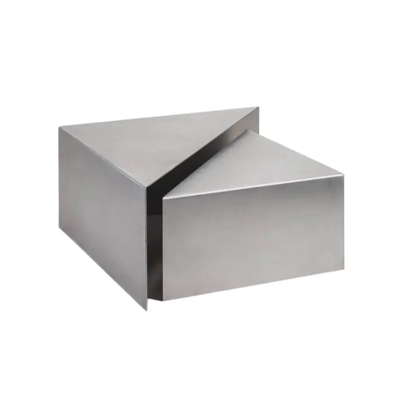 Meilleure Vente Coffee Table TRIANGOLO brushed aluminumTHE SOCIALITE FAMILY