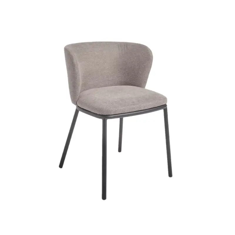 Promotion Dining Chair CISELIA Light Brown Chenille / BlackKAVE HOME