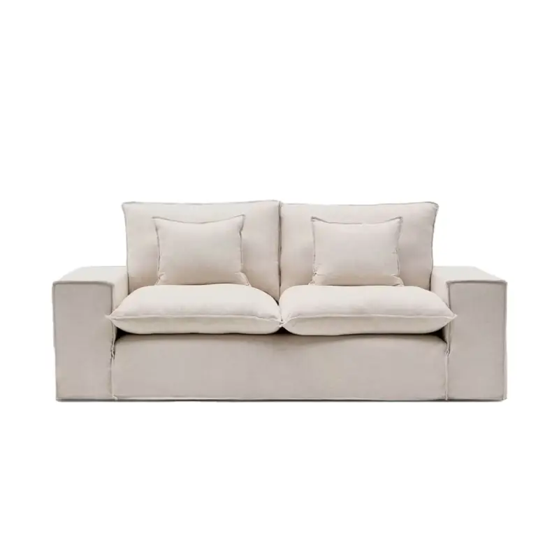 Sofa ANARELA 2-seater in Beige LinenKAVE HOME Promotion Saisonnière