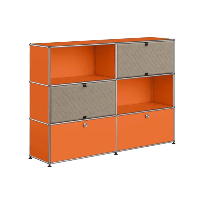 Commander Vite Meuble de rangement USM HALLER M66 Orange Pur/Soft Panel TaupeUSM HALLER