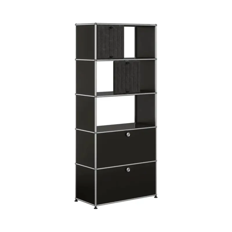 Promotion Saisonnière Storage Unit USM HALLER M69 Black Graphite/Soft Panel Dark GreyUSM HALLER