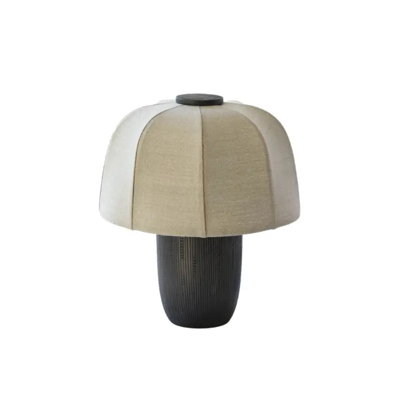 Lampe à poser MEDUZA small tissu San 230 Érable noirZANAT Dernière Chance