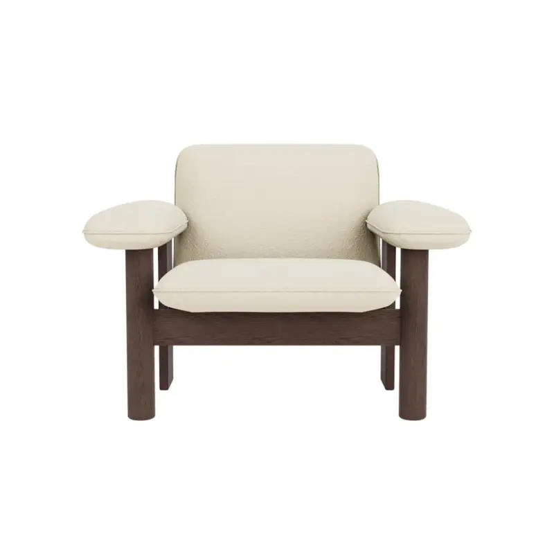 Nouvelle Collection Fauteuil BRASILIA Dossier Bas Chêne Foncé/ Logan JasmineAUDO COPENHAGEN