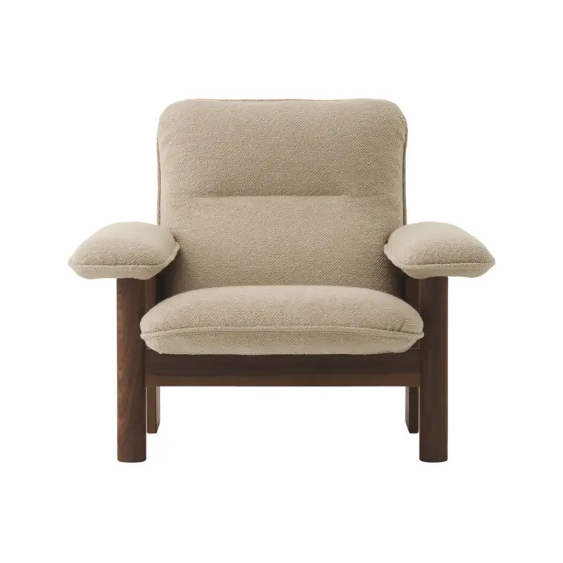 Fauteuil BRASILIA Dossier Haut Chêne Foncé/ Audo Bouclé 02AUDO COPENHAGEN Nouvel Arrivage