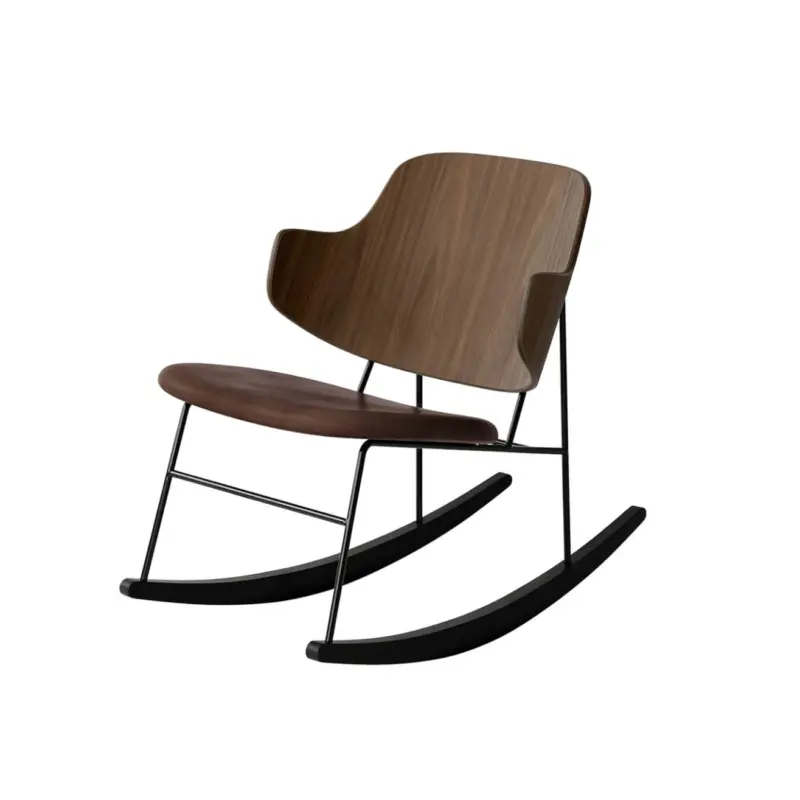Fauteuil PENGUIN ROCKING Noyer/ Aida 0329AUDO COPENHAGEN Offre Limitée