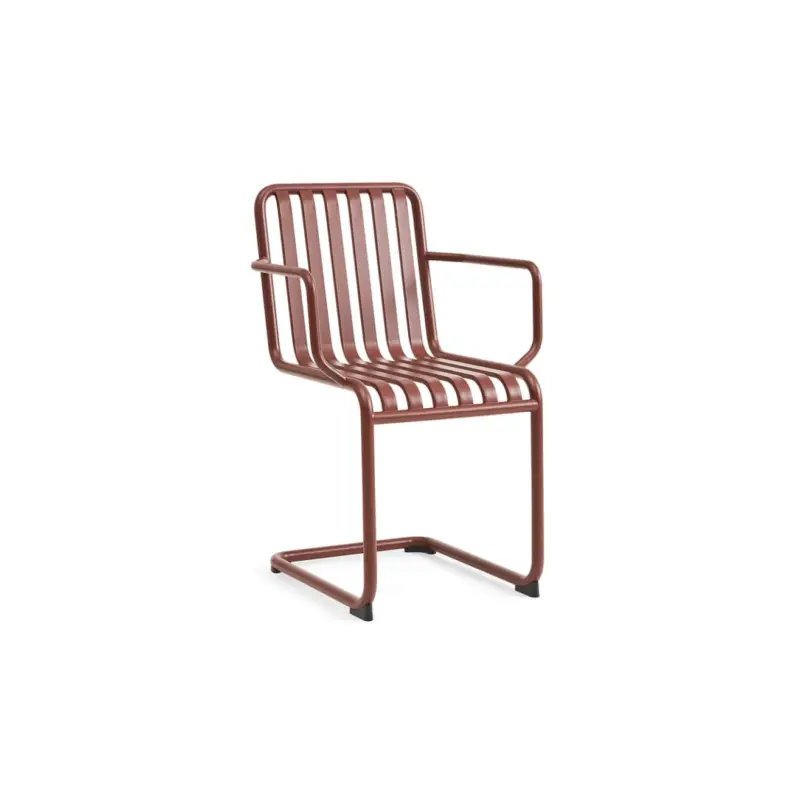 Promotion Outdoor Chair and Small Lounge Chair PALISSADE CANTILEVER with armrests Iron RedHAY