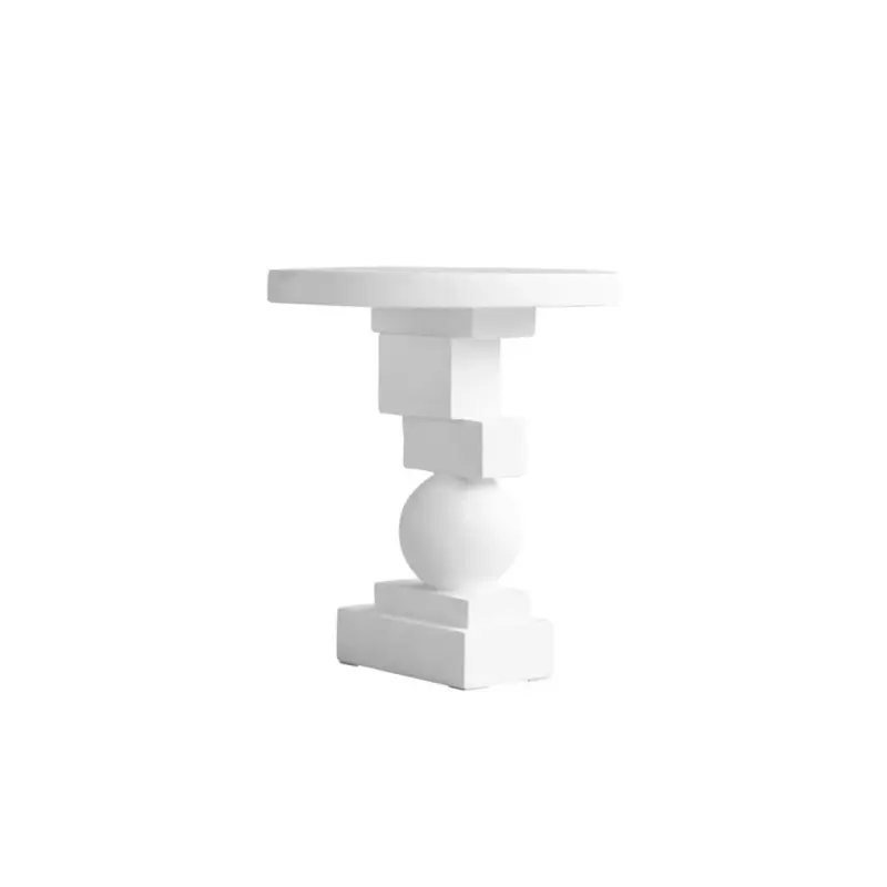 Table d'appoint guéridon ARTIST béton fibré Blanc os101 COPENHAGEN Prix Choc