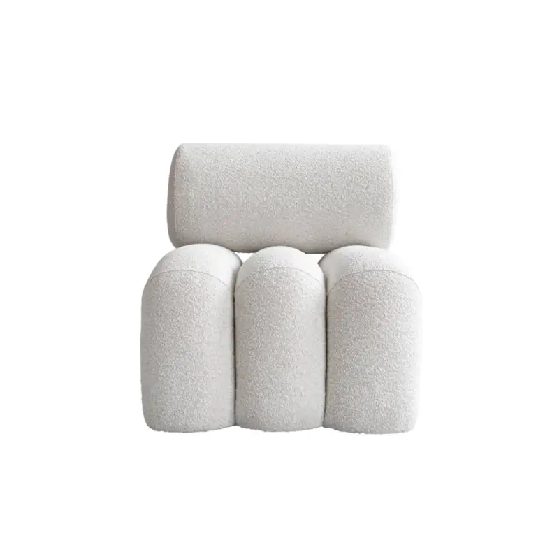 Easy chair FOKU Off white bouclé101 COPENHAGEN Soldes