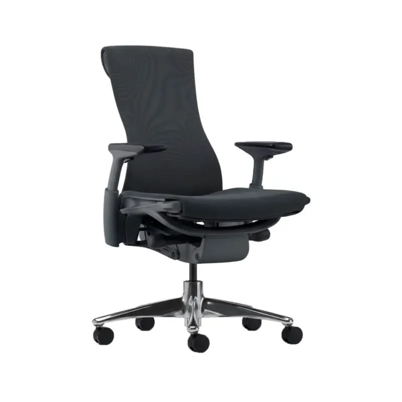 Office Chair EMBODY Graphite / Polished AluminiumHERMAN MILLER Seulement Aujourd'hui