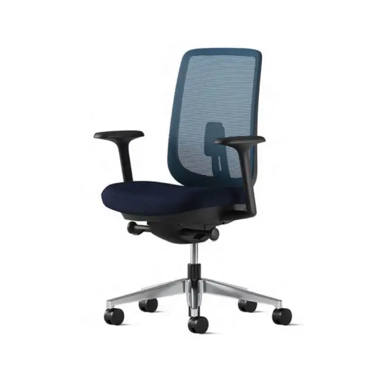 Promotion Saisonnière Fauteuil de bureau VERUS Noir 773 Bleu Grotto / Aluminium PoliHERMAN MILLER