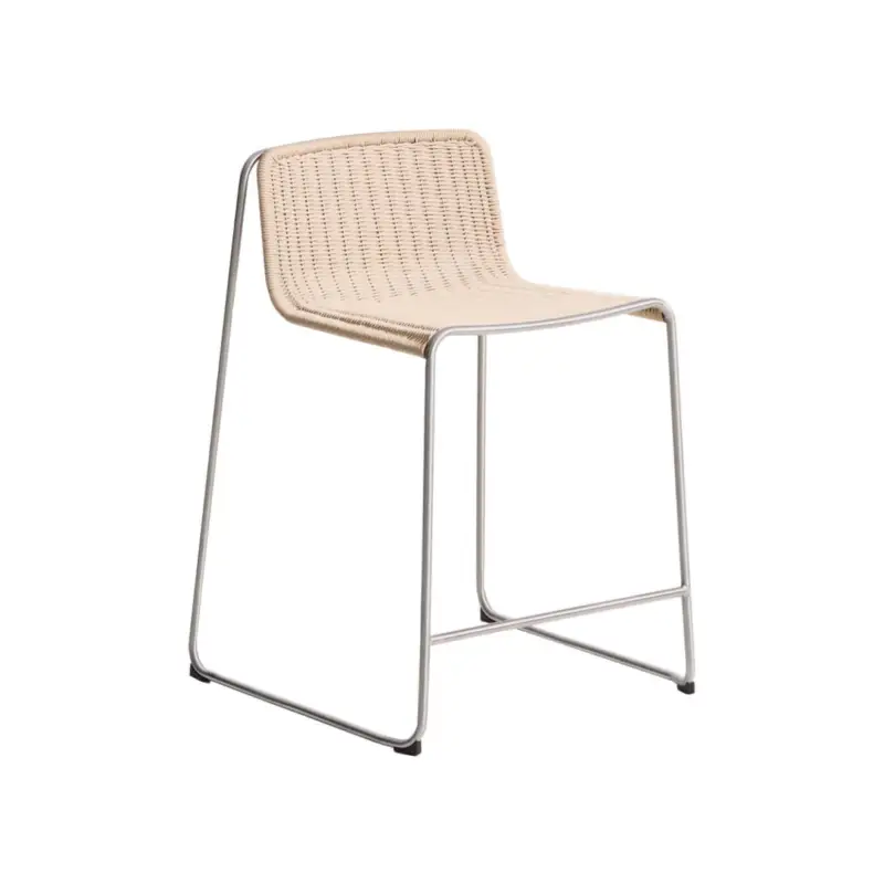 Tabouret extérieur TAVARI H 65 empilable Corde BeigeKAVE HOME Promotion Saisonnière