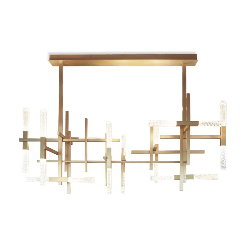 Remise Mikado Double H. 145cm Suspensions Laiton satiné