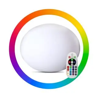 Sphère LED ovale lumineuse de jardin D:20X14cm 1W IP67 RGB V-TAC VT-7801 Nouvel Arrivage
