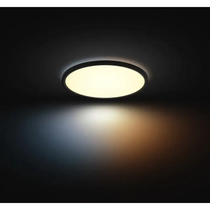 Lumimart | Plafonnier Tento slim M Philips Hue en plastique noir Ø 42,1 cm Vente Directe
