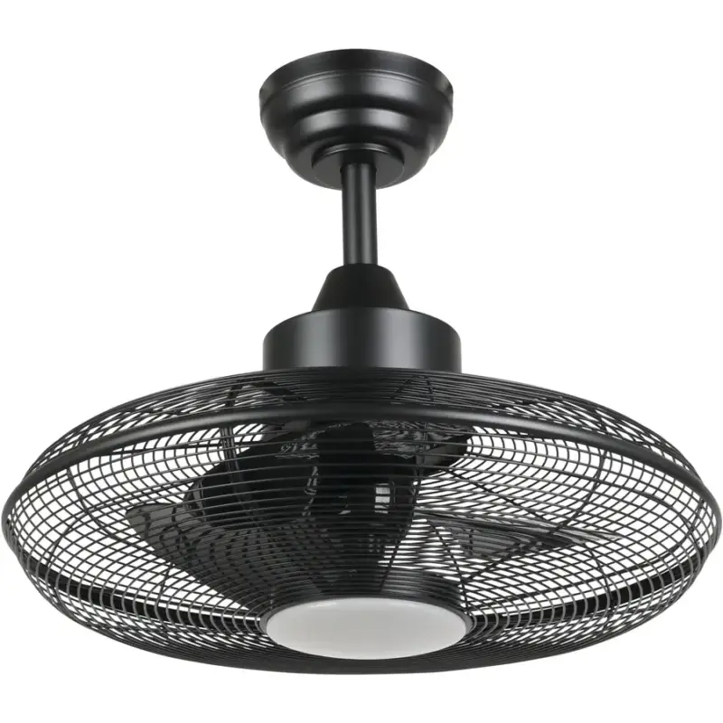 Réduction Lumimart | Ventilateur de plafond avec lumière Igeldo Noir Fer 53 cm