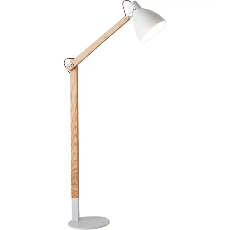 Affaire À Saisir Lumimart | Lampe de lecture Esra Blanc/Marron Bois/Métal 180 cm