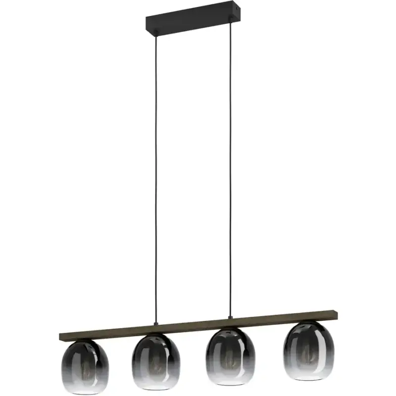 Lumimart | Suspension Filago Marron/Noir Acier/Bois 14.5 cm 110 cm Achetez Aujourd'hui