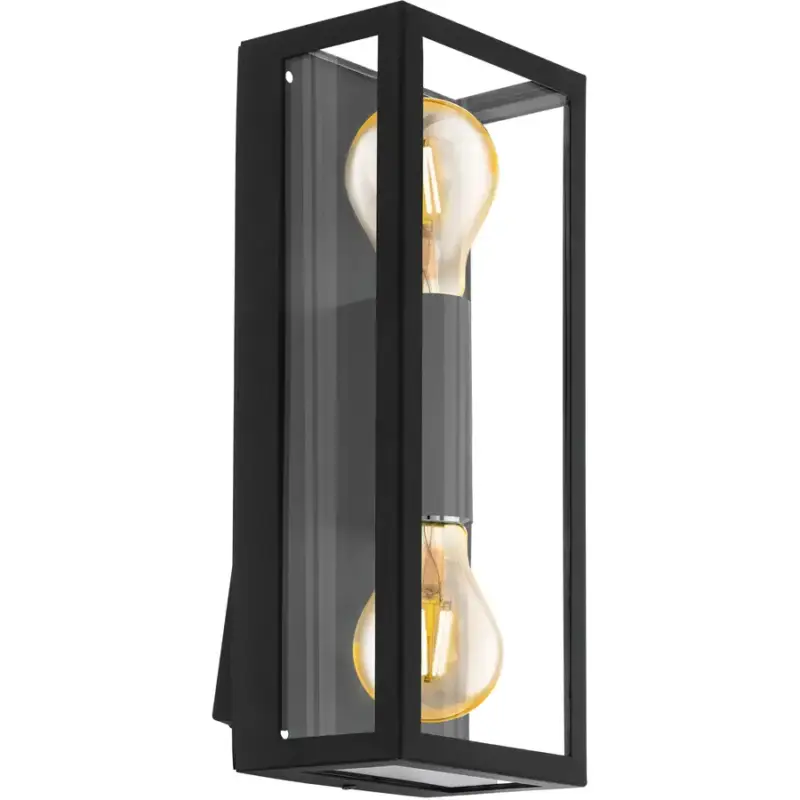 Acheter En Ligne Lumimart | Lampe murale d'extérieur Alamonte 1 Noir Acier 38 cm