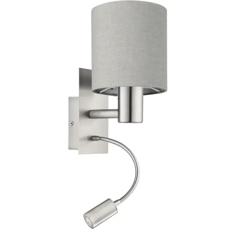 Expédié Aujourd'hui Lumimart | Lampe murale Pasteri Gris Acier 38 cm