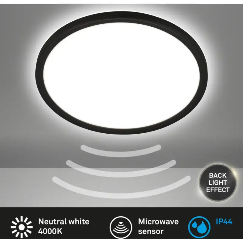 Jusqu'à Épuisement Des Stocks Lumimart | Lampe de plafond Telefunken Noir Plastique 29 cm 3 cm