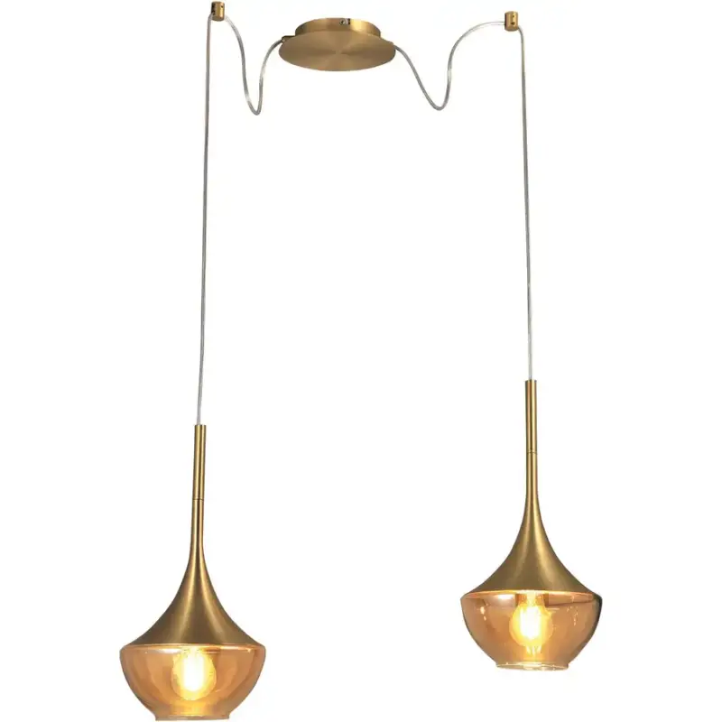Nouvel Arrivage Lumimart | Suspension Lindita Verre/Métal 70 cm 35 cm
