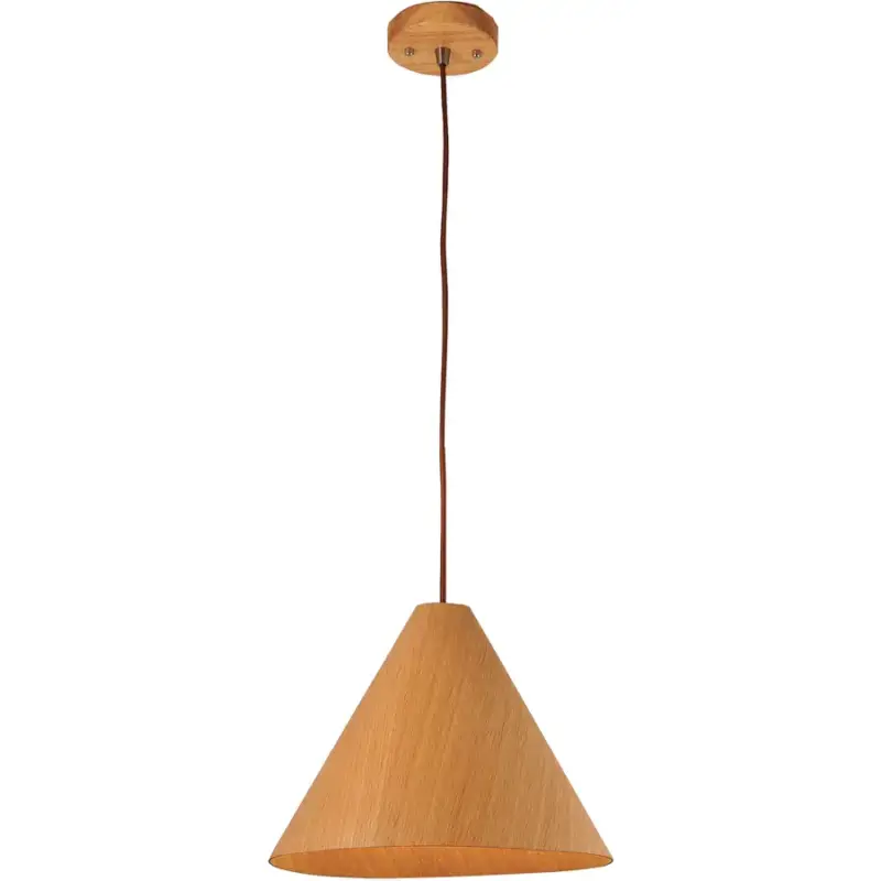 Lumimart | Suspension Pireva Marron Bois/Métal 25 cm Réglable en hauteur (manuel) Certifié