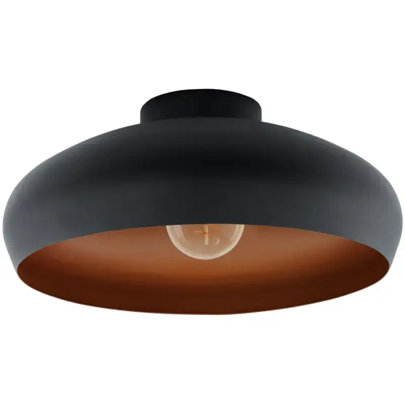 Nouvel Arrivage Lumimart | Lampe de plafond Mogano Rame/Noir Acier 40 cm 17 cm