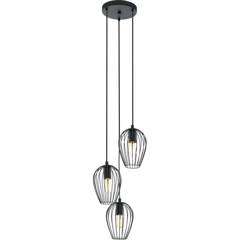 Expédition Rapide Lumimart | Suspension Newtown Noir Acier 38 cm 130 cm