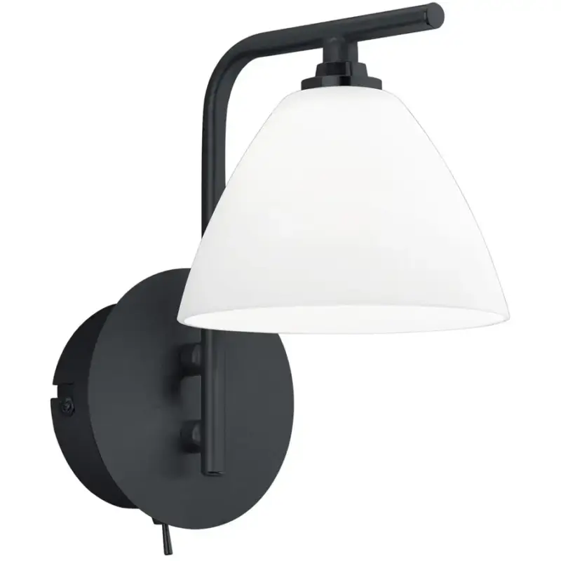 Expédié Aujourd'hui Lumimart | Lampe murale Emmeline Noir Métal 10 cm 19 cm