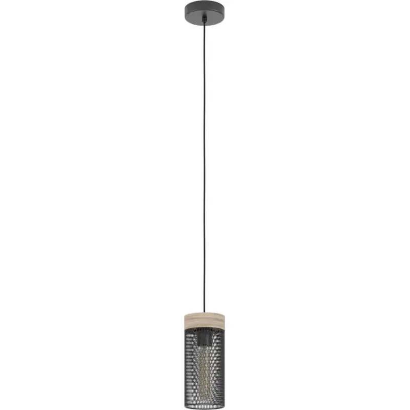 Nouvel Arrivage Lumimart | Suspension Kilnsdale Marron/Noir Acier/Bois 11 cm 110 cm