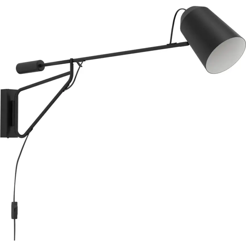 Nouveauté Lumimart | Lampe murale Loreto 1 Noir/Blanc Acier 0 cm 35 cm