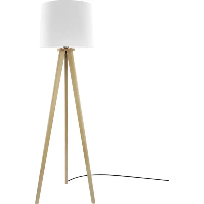 Meilleure Vente Lumimart | Lampadaire Elli Blanc/Marron Bois 47 cm 160 cm