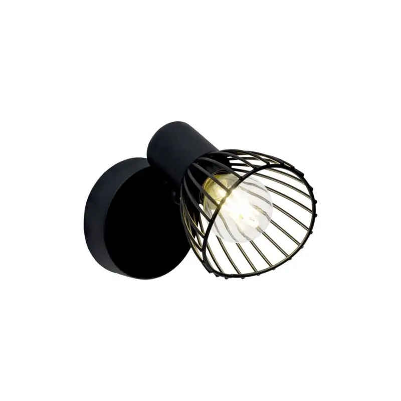 Applique murale ELHI 1x40W E14 Noir Dernière Chance