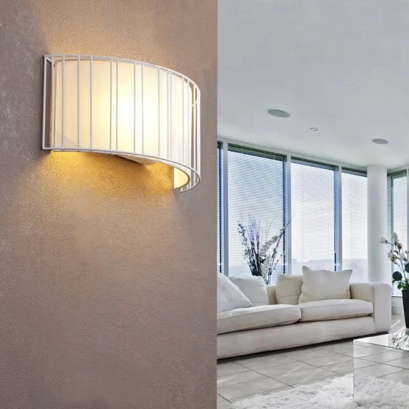 Applique Murale LINDA 2L E27 blanche Commander Maintenant