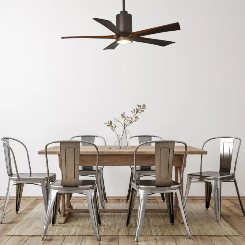 Seulement Aujourd'hui Ventilateur de Plafond avec lumiere Patricia 106cm Bronze Noyer