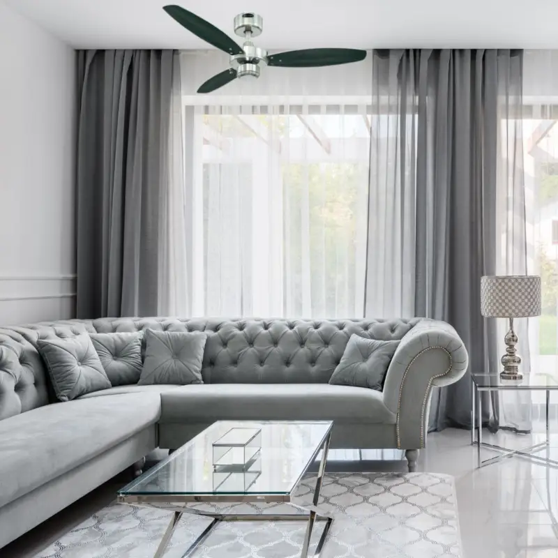 Satisfait Ou Remboursé Ventilateur de plafond Jet I 105cm Nickel Wenge Argenté